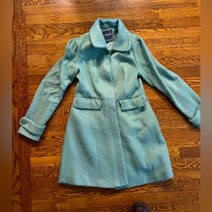 ModCloth fuzzy blue pea coat Size M